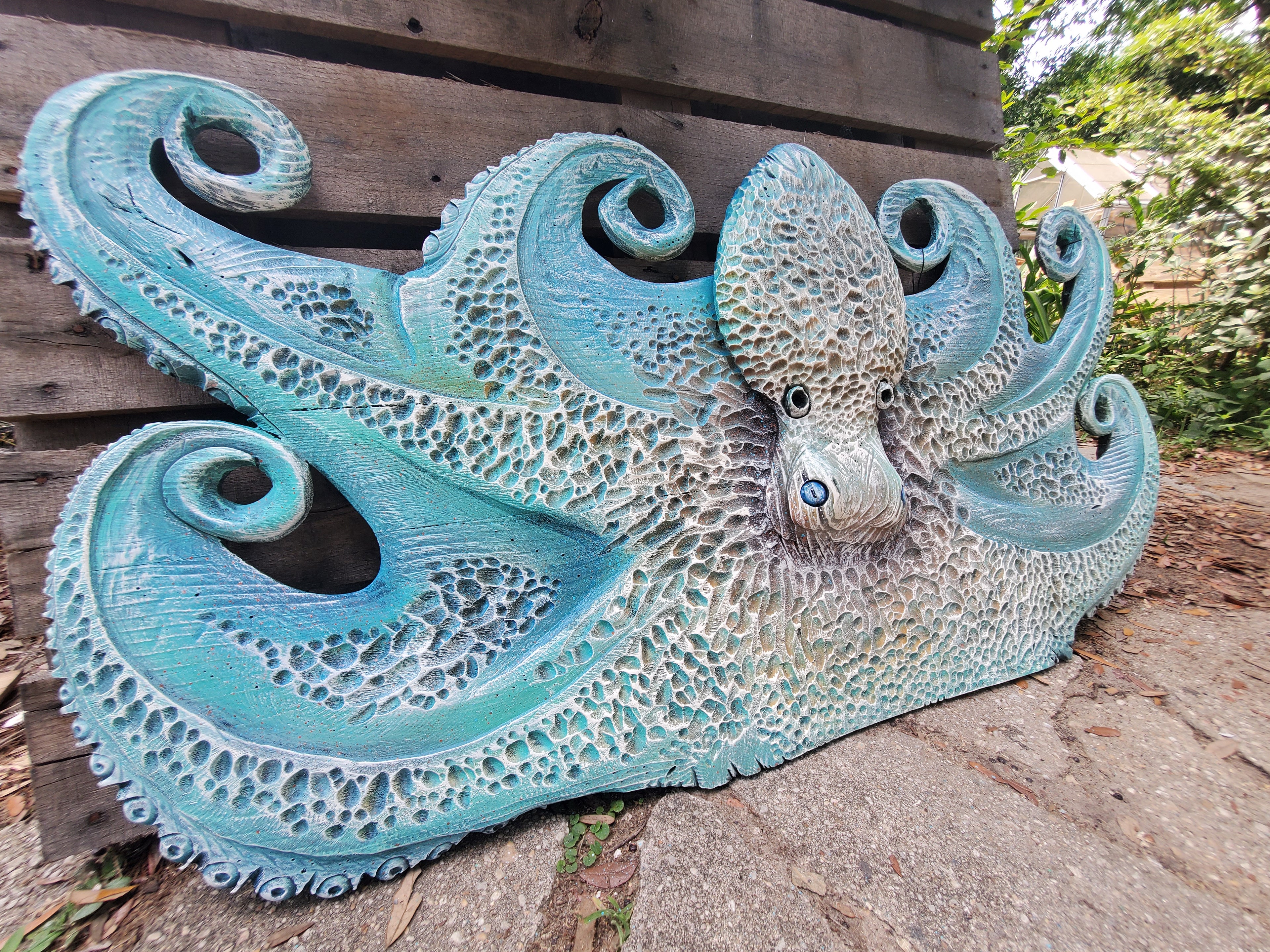Octopus, Oversized, Aqua