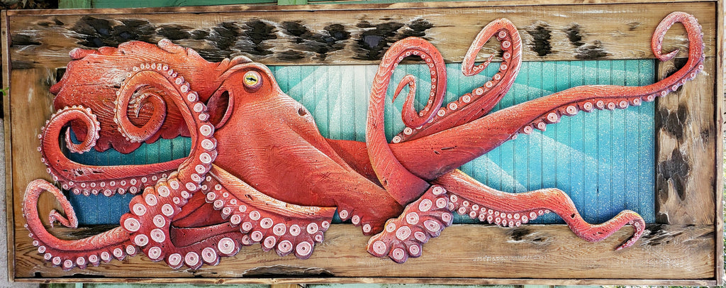 Octopus, Oversized, Red