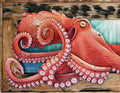Octopus Hand-Carved Wood Wall Art – Oversized