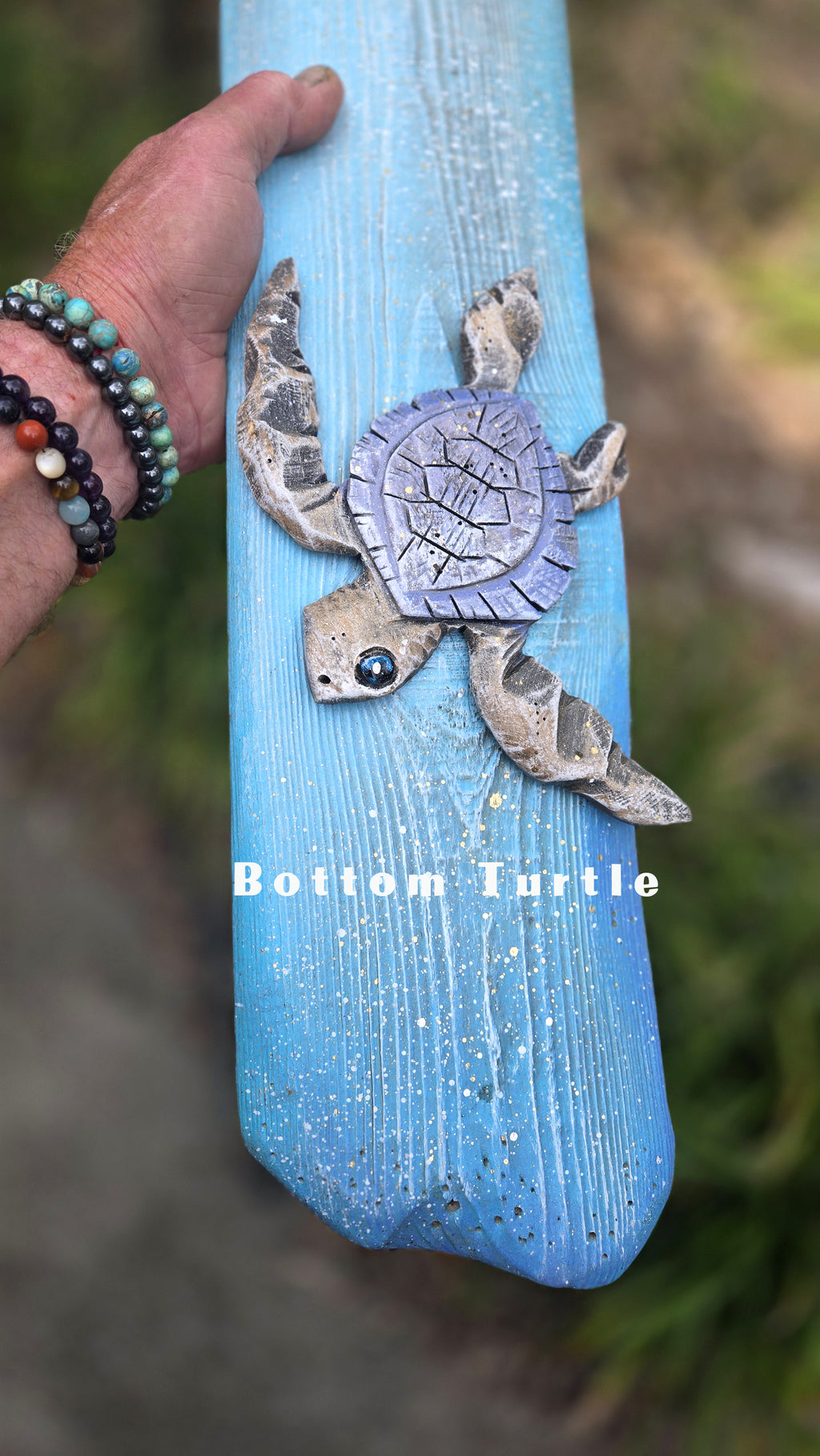 Two Baby Sea Turtles, Large Sized, Blues