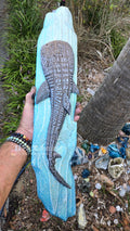 Whale Shark Hand-Carved Wood Wall Art - Medium