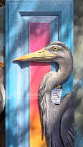 Heron Panel Hand-carved Wood Wall Art - Large