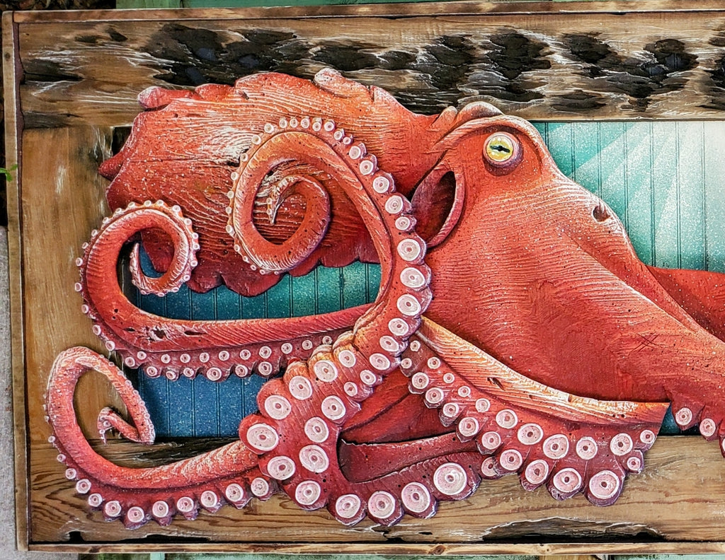 Octopus, Oversized, Red